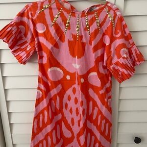 Vibrant Pink and Orange Dress Sheridan French